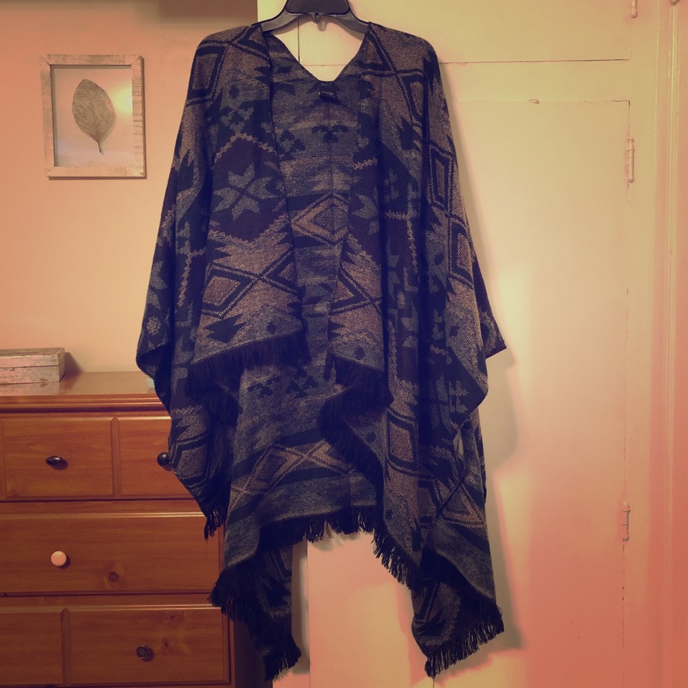 Aztec Print Shall Cardigan OS